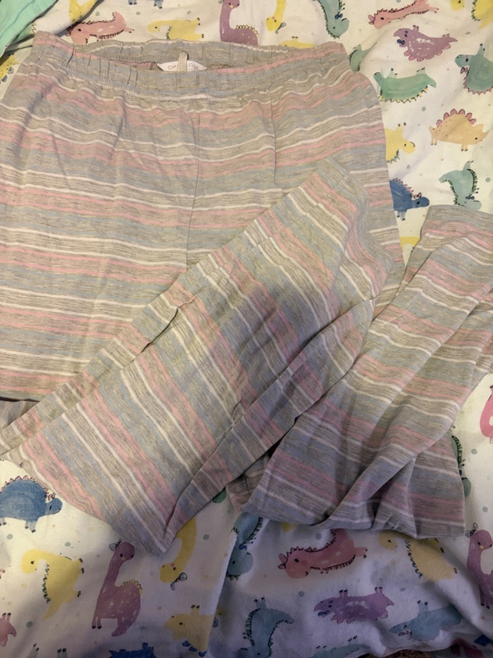 Charter Club Gray and Pink Striped Pajama Pants